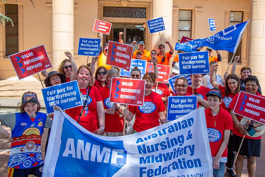 ANMF members took protected industrial action on 3 October