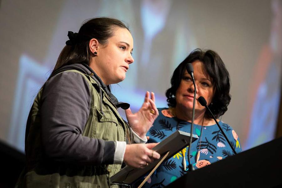 2019 HSR of the Year Alyce Dickson with ANMF Federal Assistant Secretary Lori-Anne Sharp