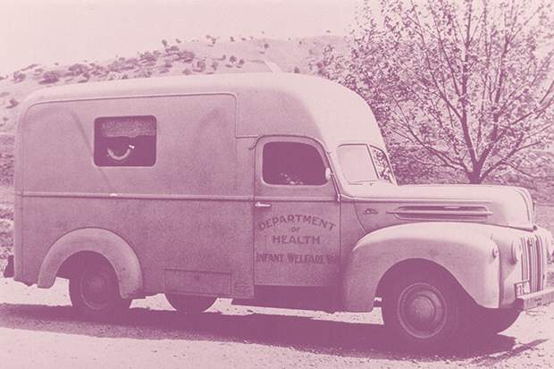 Department of Infant Welfare Health van. Courtesy of the Public Record Office Victoria.