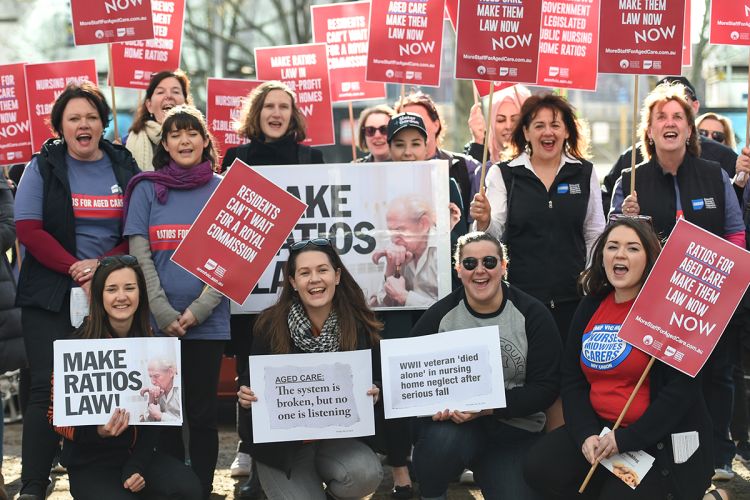 Snap rally for legislated ratios in private aged care